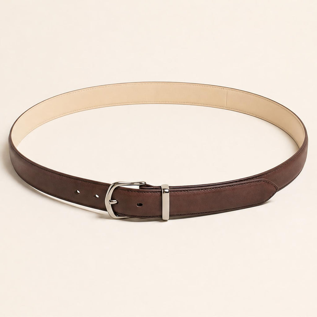 Nº4112 Dress Belt in Brown Calfskin
