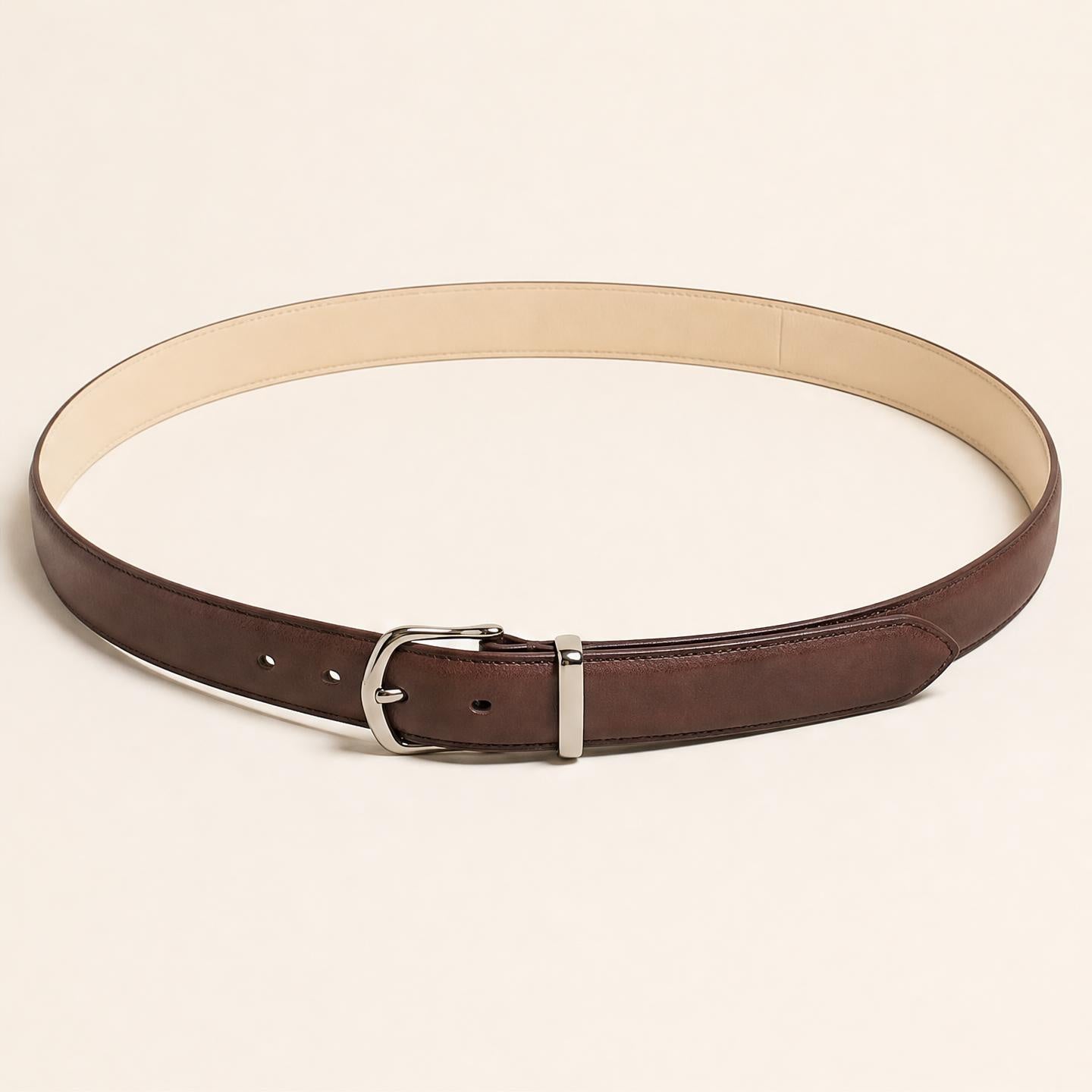 Nº4112 Dress Belt in Brown Calfskin