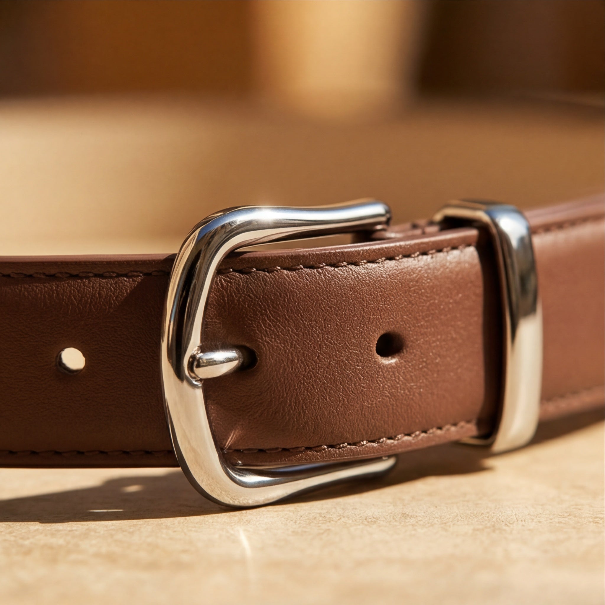 Nº4112 Dress Belt in Brown Calfskin