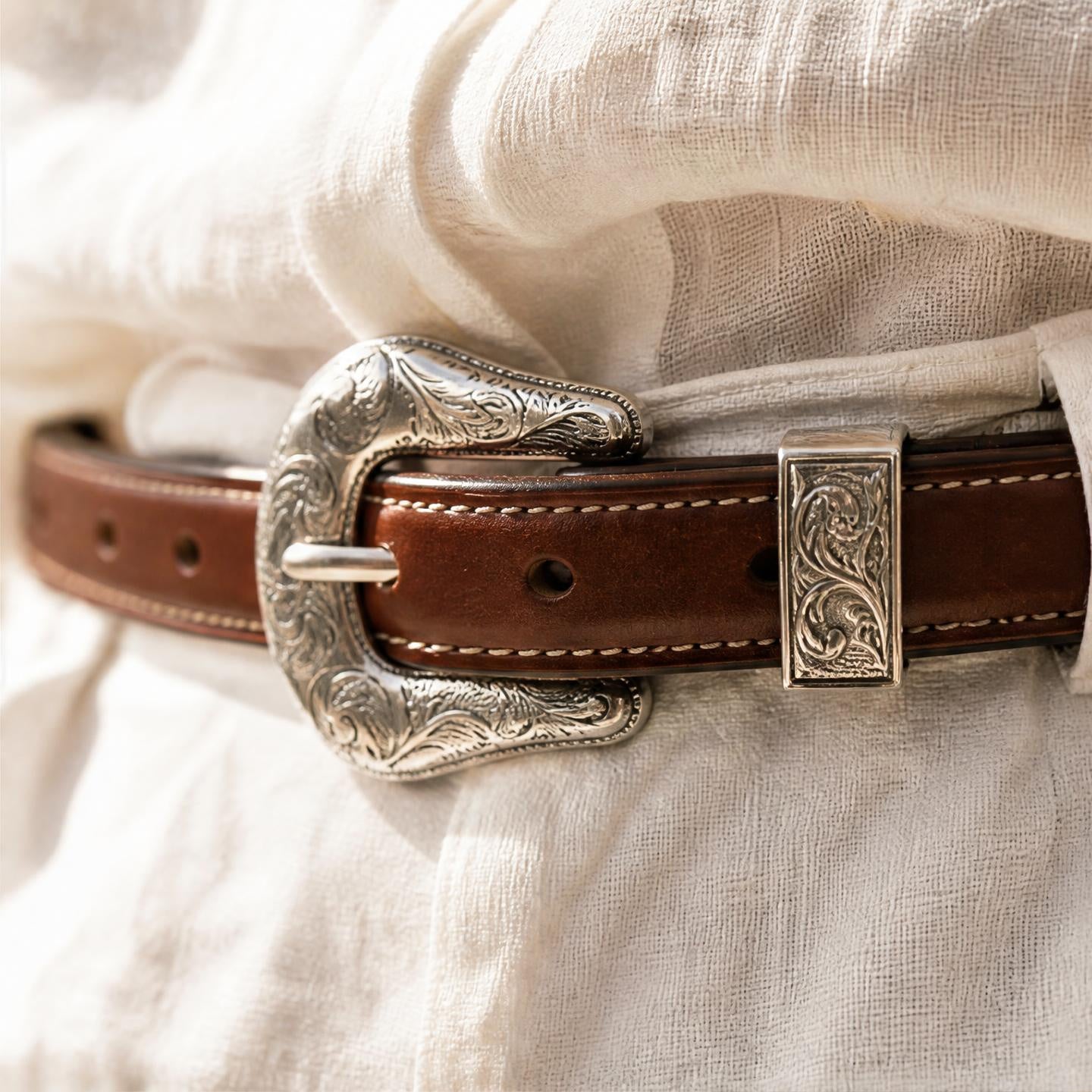 Nº3031 Brown Tapered TexMex Belt