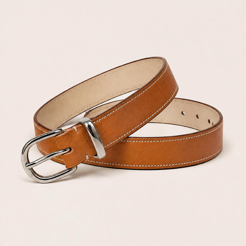 Nº3112 Lined Dress Belt in Cognac