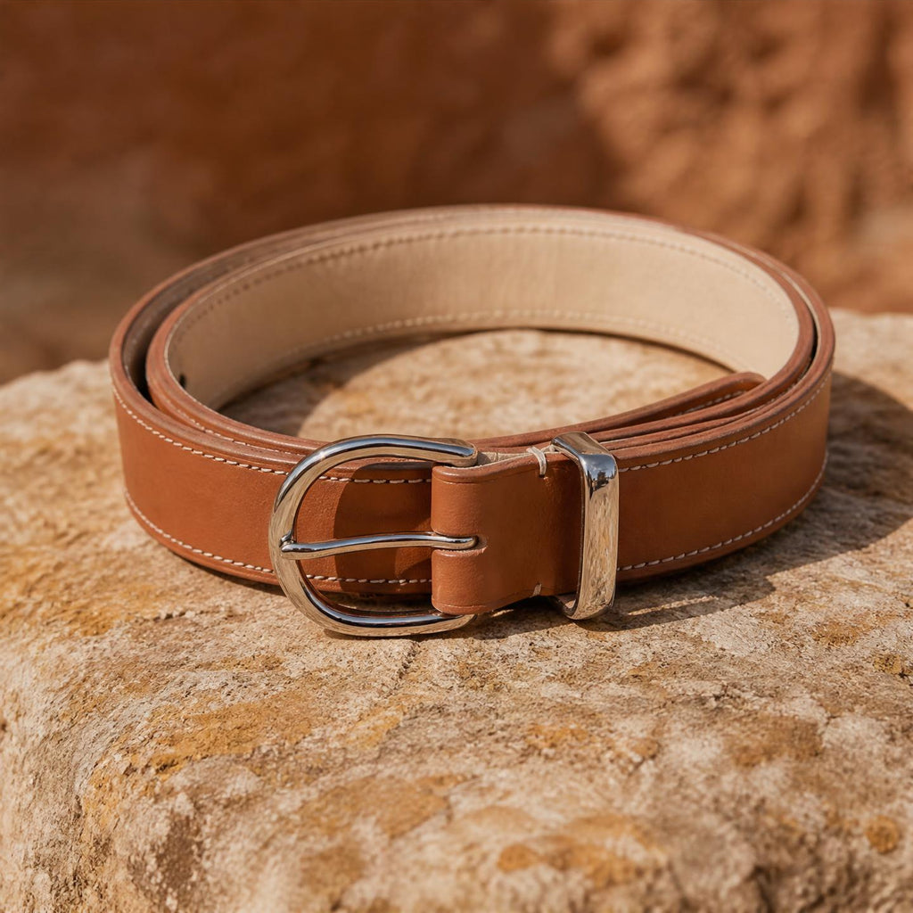 Nº3112 Lined Dress Belt in Cognac