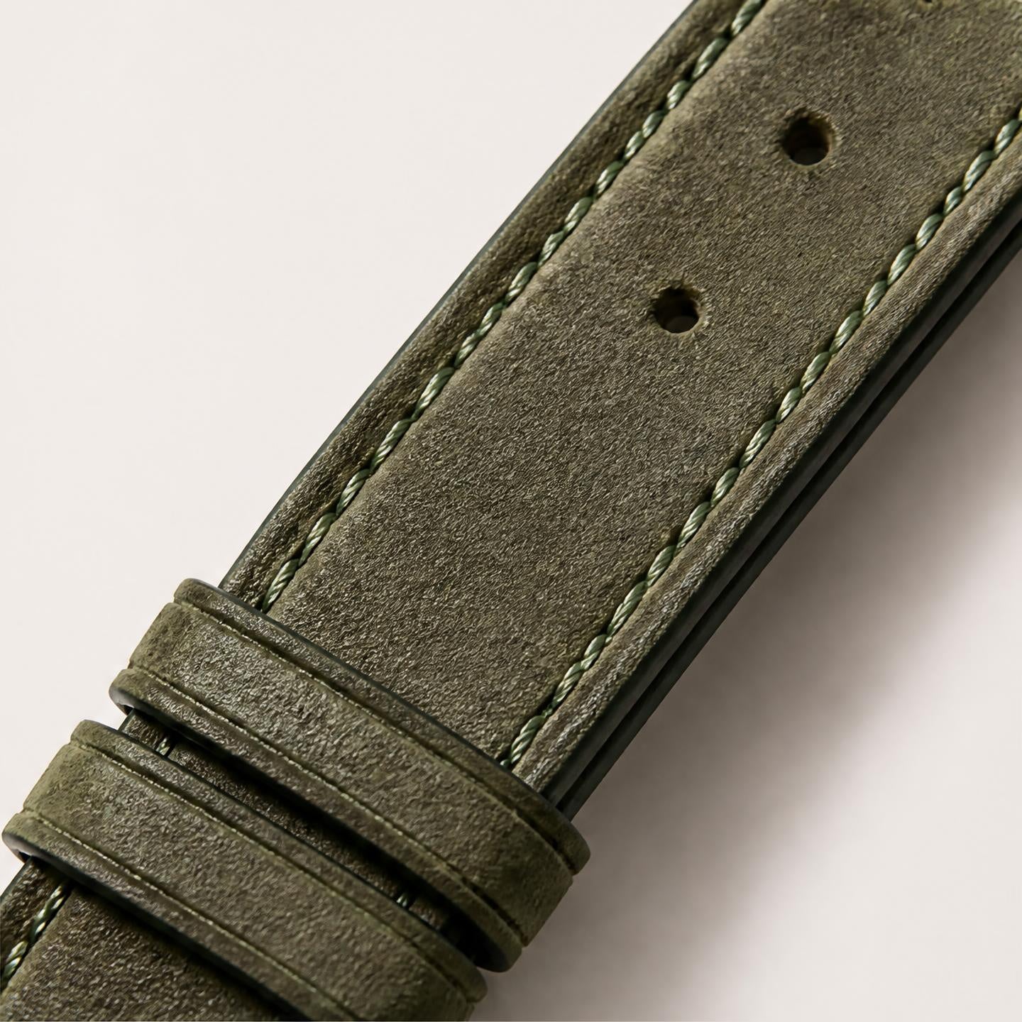 Watch Strap in Green Calfskin