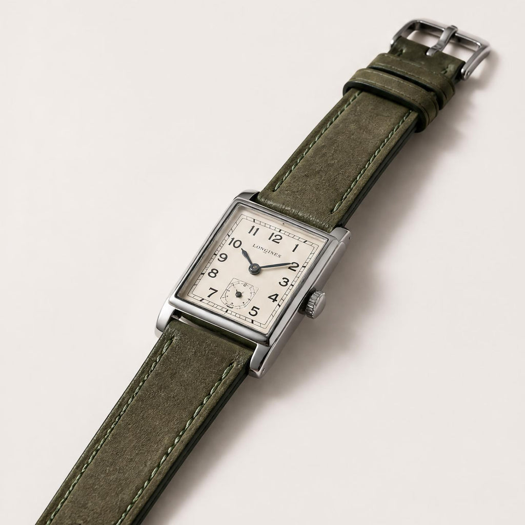 Watch Strap in Green Calfskin