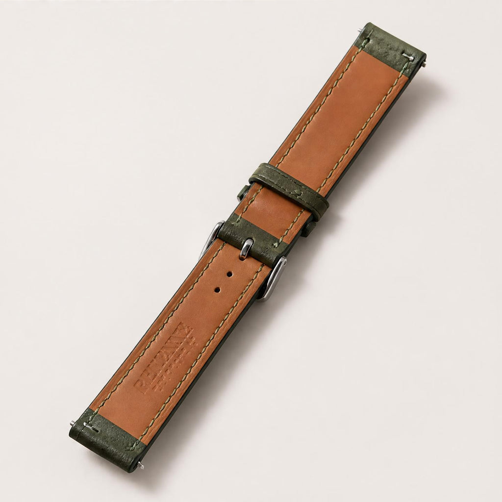 Watch Strap in Green Calfskin